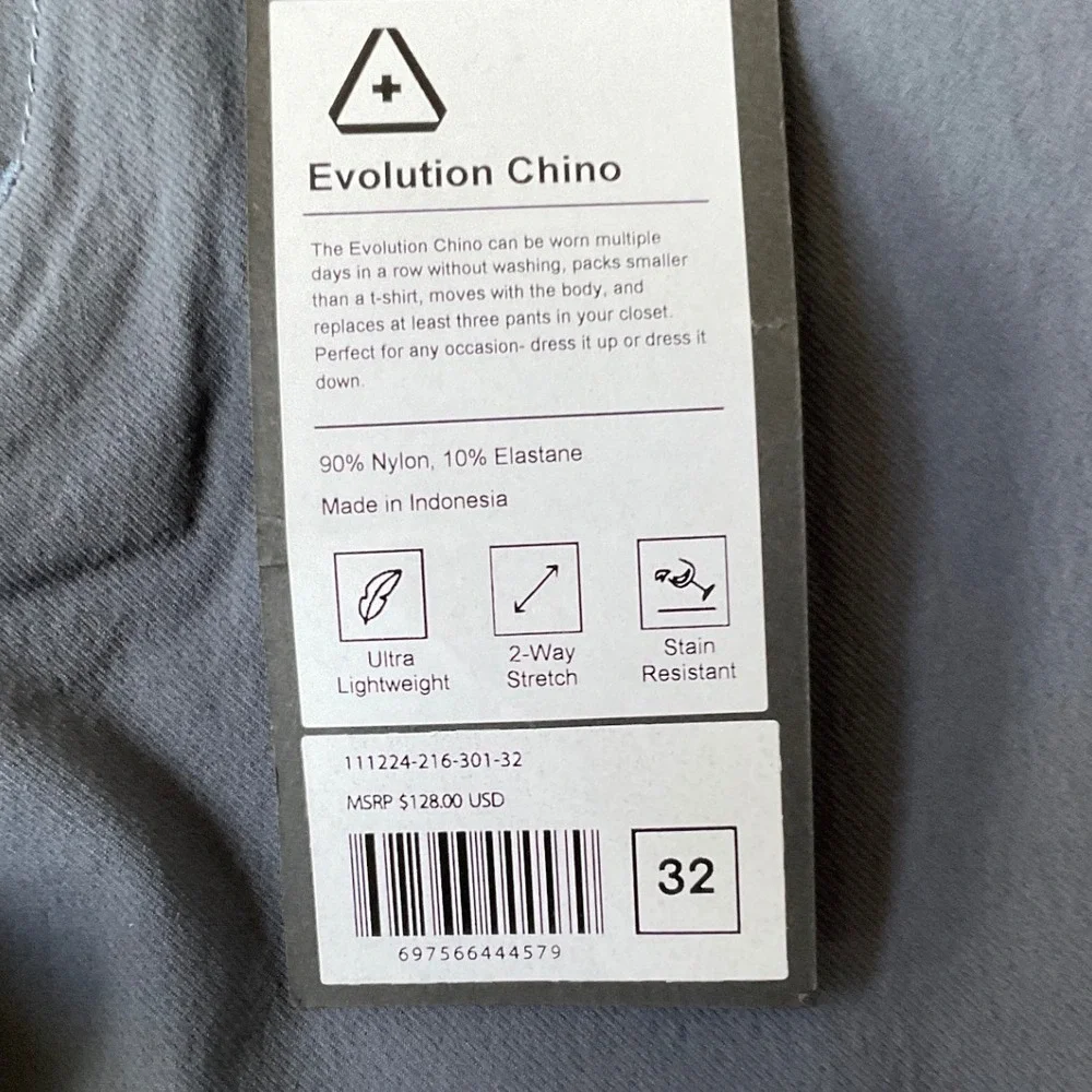 Western Rise Evolution Chino Blue Grey Size 32 New With Tags